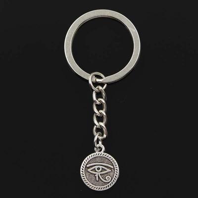 Fashion Eye Of Horus 18x15mm Pendant 30mm Key Ring Metal Chain Bronze Men Car Gift Souvenirs Keychain