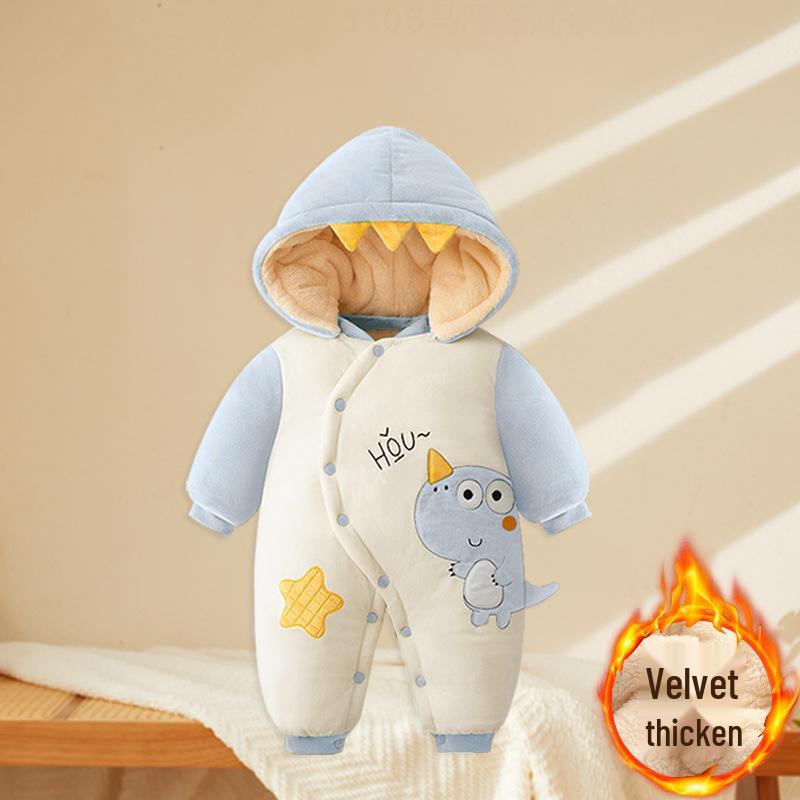 Newborn Winter Fleece Romper - Warm Harem Pajamas for Boys & Girls