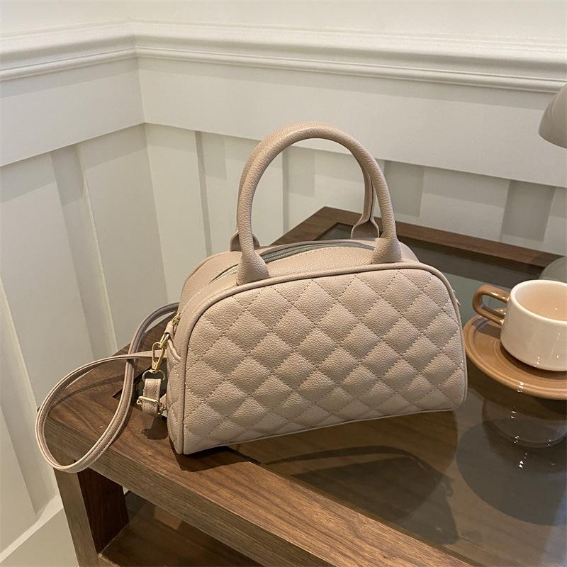 Rautenstickgarn Mode Schulter Messenger Bag Damen Frühling Ausländischer Stil Messenger Bag Einfarbig