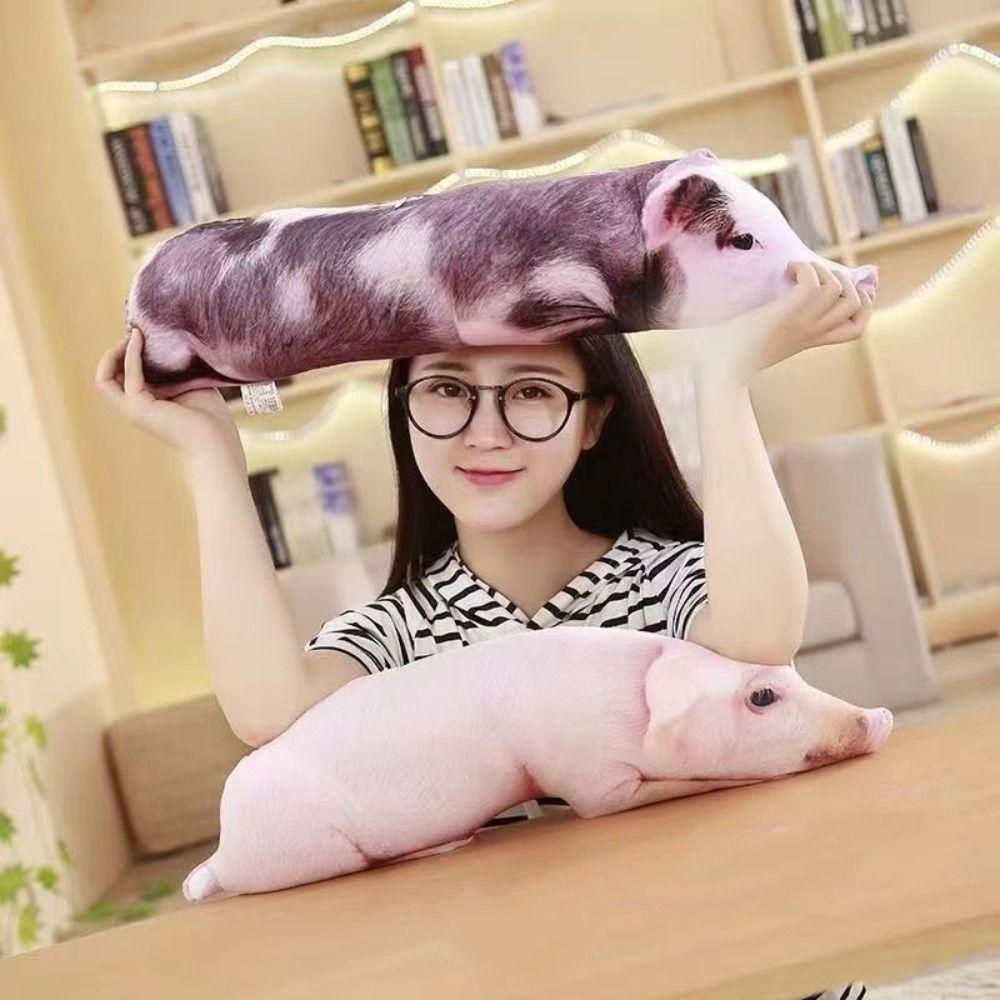 Simulated Pig Plush Toy Realistic Pig Cushion Creative Pig Stuffed Pillow Kids Toy