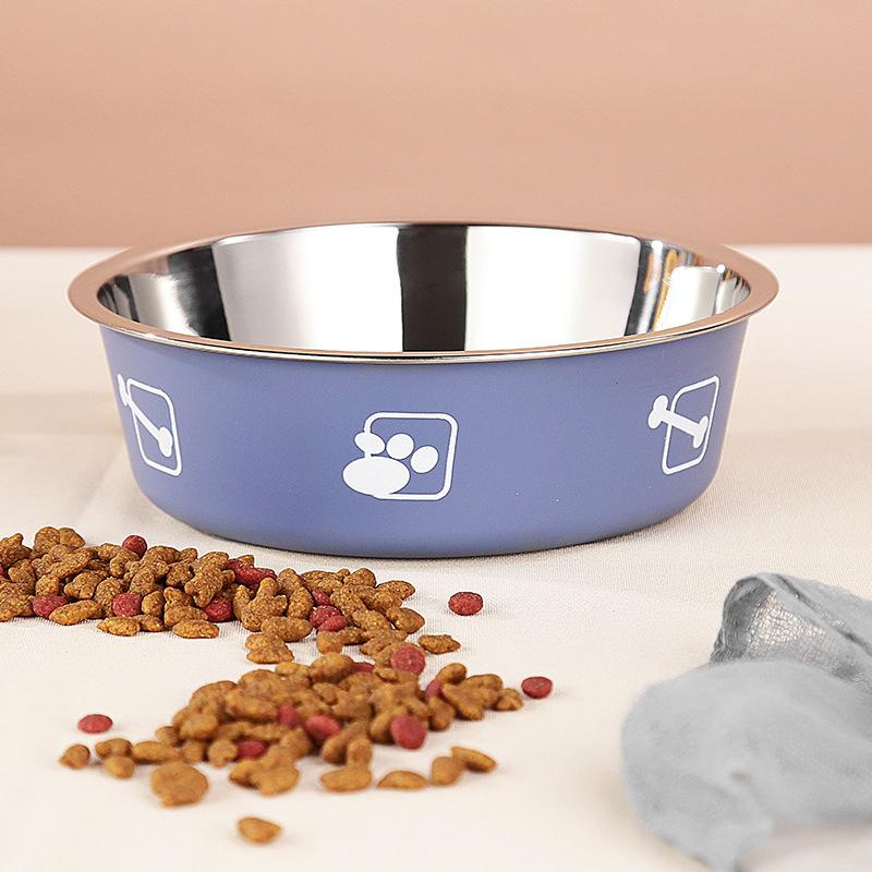 Pet New Land Bol pentru hrănire pentru animale de companie Câine Pisică oțel inoxidabil Anti alunecare Anti răsturnare Bol antirugină