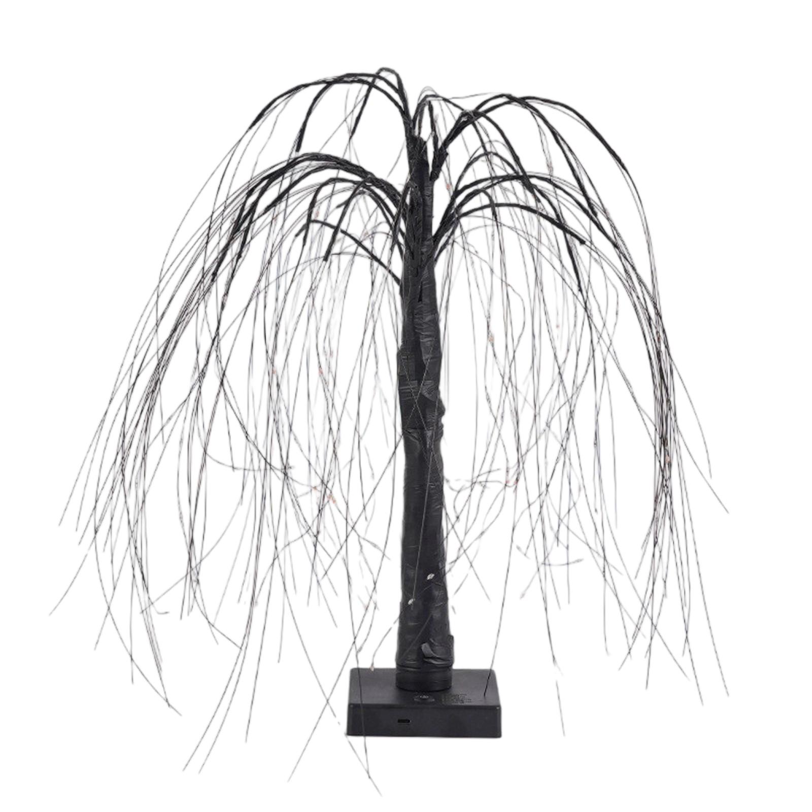 

Halloween Tree Lights, Black Halloween Tree With Lights, Outdoor Tree Lights, 23.6 Inch Tree Lights Desktop Decoration One Size