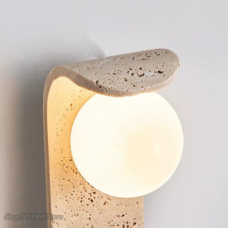Cream wind LED  Wall Lamp Bedroom Bedside lamp Background Outdoor Stone Kitchen Restaurant Corridor Sconce Lighting Indoor Decor