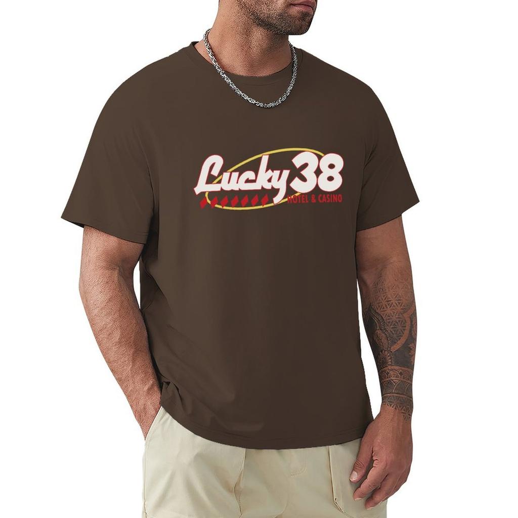 Lucky 38 T-Shirt Designer Shirts Anime Tshirt Graphic T Shirt Vintage Black T-Shirts For Men