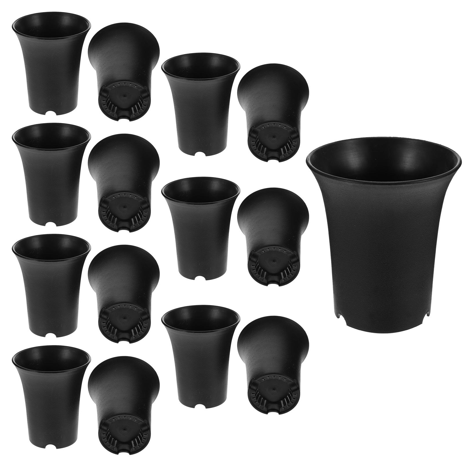 

15 Pcs Flowerpot Plastic Plant Pots for Plants Household High Tube Planter Waist Planting Barrel Indoor
