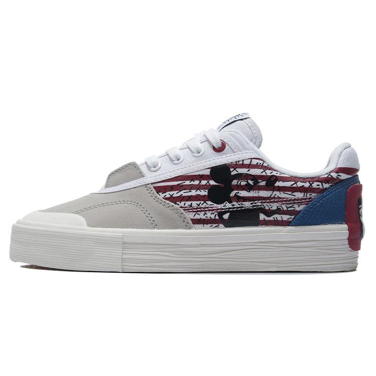 

Disney x Li Ning 50/50 Abrasion Resistant Breathable Low top Skateboard Shoes Women s White AECR050-1 37.5