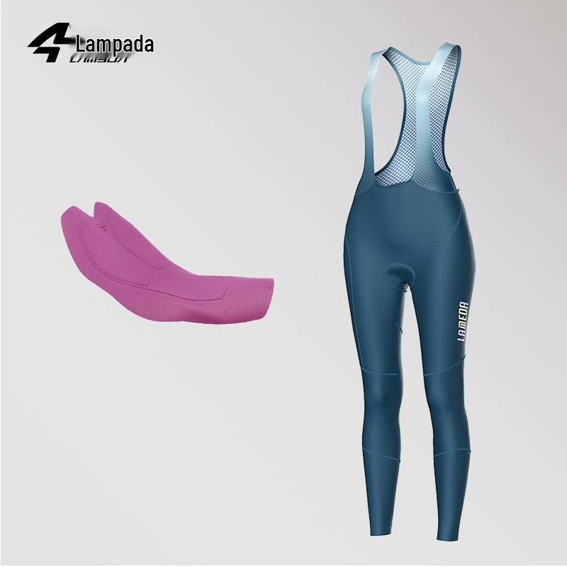 

Женские велосипедные бибтайтсы Lampaida с флисовой подкладкой и защитой от УФ-лучей для осени/зимы XL небесно-голубой