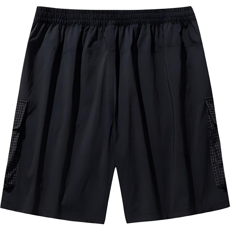 Anta Outdoor Series Casual Simple Spliced Lace-Up Loose Sports Shorts Men shorts Basic-Black 152526505-2