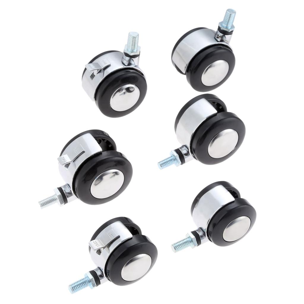 1 pz Ruote Scorrevoli Girevoli Ruote Girevoli Piastra per Mobili Rullo Carrello Piedino per Divano Sedia con/senza Freno 8mm/10mm resistente all'usura