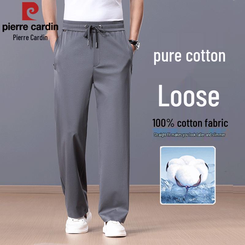 Pierre Cardin Men s Pure Cotton Straight-Leg Casual Trousers 4XL