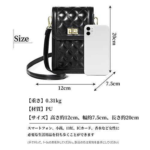 RAKEE Women's Leather Shoulder Bag, Cell Phone Bag, Smartphone Pouch, Crossbody Bag, Wallet Pouch, Stylish Clasp Bag