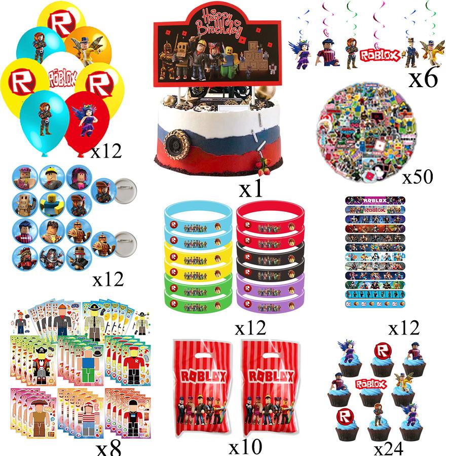 Roblox 99 Nights InThe Forest Cute Birthday Party Favors Gift Bag Cake Topper Cartoon Stickers Slap Bracelets School Prizes