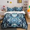 Ornate Blue Geometric Patterns. Bedding Sets Duvet Cover Sets Duvet Covers Pillowcases(1 * Duvet Cover 2 * Pillowcases, Without Duvet Insert)