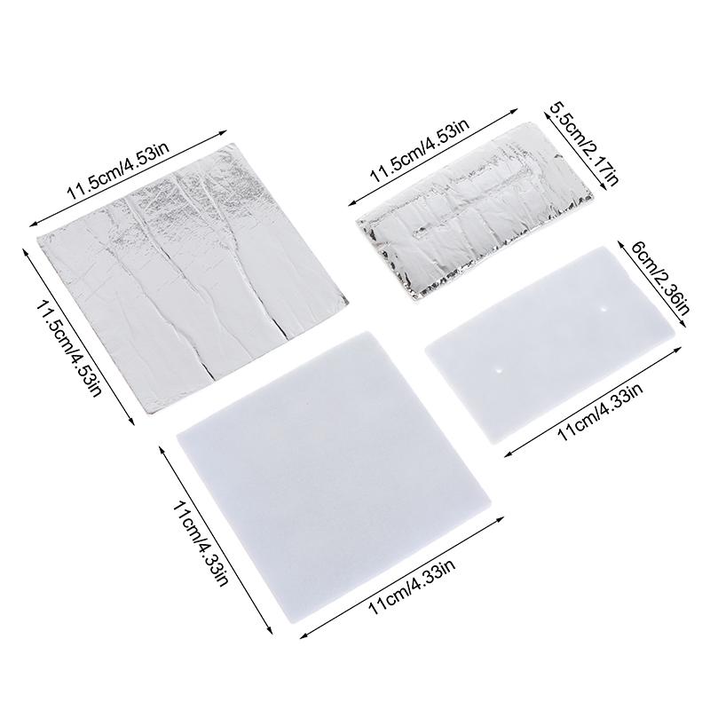 14/20/25Pcs Salon Hair Perming Cotton Pad With Tin Foil High Temperature Thermal Insulation Cotton Pad Perm Hair Rod Patch