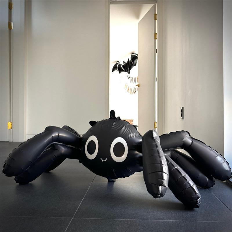 Halloween Spider Balloon - 3D Black Inflatable Decor for Party, Ghost  Festival & Trick - or - Treat  Supplies  (Air - Filled)