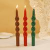 10-inch Classic Colorful Threaded Long Rod Candle Home Creative Odorless Twisting Rod Wax