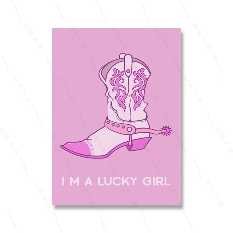 Lucky You Queen Heart Posters and Prints Retro Trendy Aesthetic Funky Wall Art Pictures 70s Style Disco Home Decor Canvas Mural
