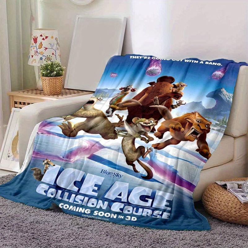 1 pezzo, Avventura da scoprire con la coperta L'era glaciale, Morbida coperta in flanella per camera da letto, soggiorno, viaggi, campeggio