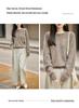 2026 Autumn/Winter Women's Cashmere Wool Long Sleeve Round Neck Knitwear Sweater