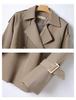 2024 Autumn British Style Women's Windbreaker: Fashionable, Slim Waist, Lapel Short Coat