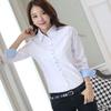 White Blouse Women Polyester Office Career Shirts Tops Korean Fashion Casual Long Sleeve Blouses Women Business Shirt