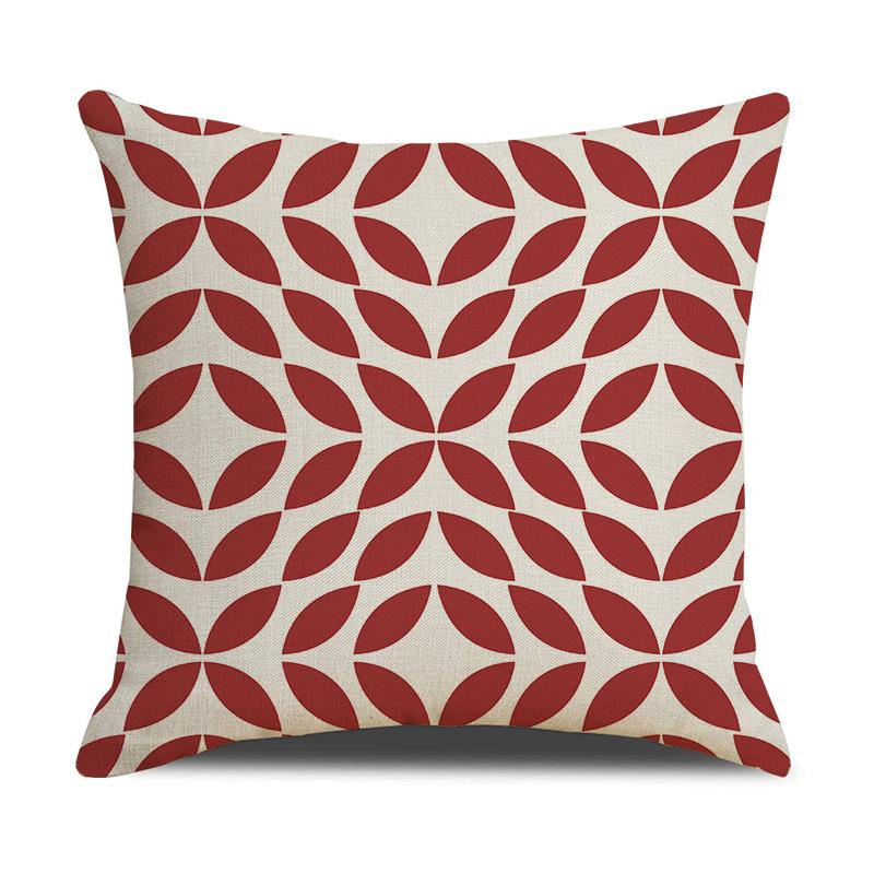 Throw Pillow Case Printed Polyester Lumbar Cushion Living Room Home Sofa Pillow Case