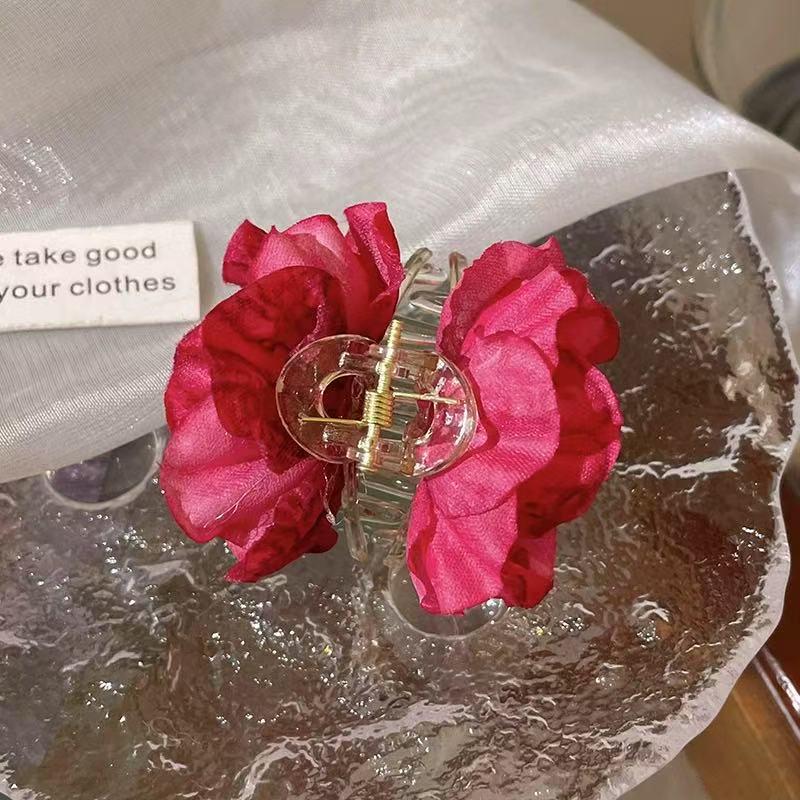 

Корейская акриловая заколка для волос с цветком премиум-класса для женщин - Большая заколка-акула для объемных причесок