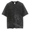 Hot Anime Demon Slayer Kamado Tanjirou Graphic Print T Shirt Men Manga Tshirts Washed Cotton T-shirt Harajuku Male Vintage Tee