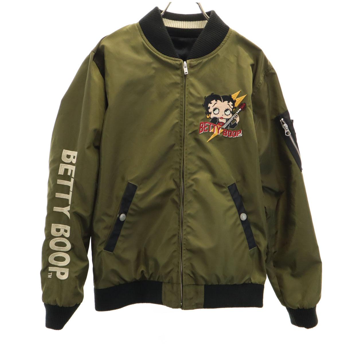 

LOW BLOW KNUCKLE BETTY BOOP Betty Boop collaboration Reversible MA-1 Jacket Men s Used