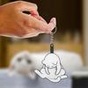 Vibrly Cat Keychain, Fun 3D Rotating Cat Keychain, A Must-Have for Cat Lovers, Interactive Fidget Toy, Bag Charm, Perfect Gift, Lightweight, Adorable