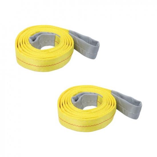 2 Pack 10' X 2" Polyester Lifting Straps 15,000 Pound Capacity Lift Sling Straps