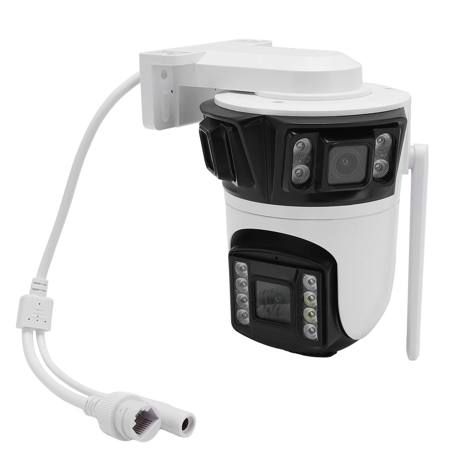 

Outdoor Camera Full Color Water Resistant Human Detection 2 Way Talk 3MP 355 degrees Horizontal 90 degrees US Plug