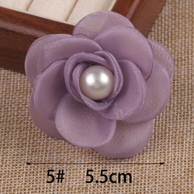 Цветок из сетчатой ткани Camellia Pearl для украшений и аксессуаров для одежды, DIY корсаж
