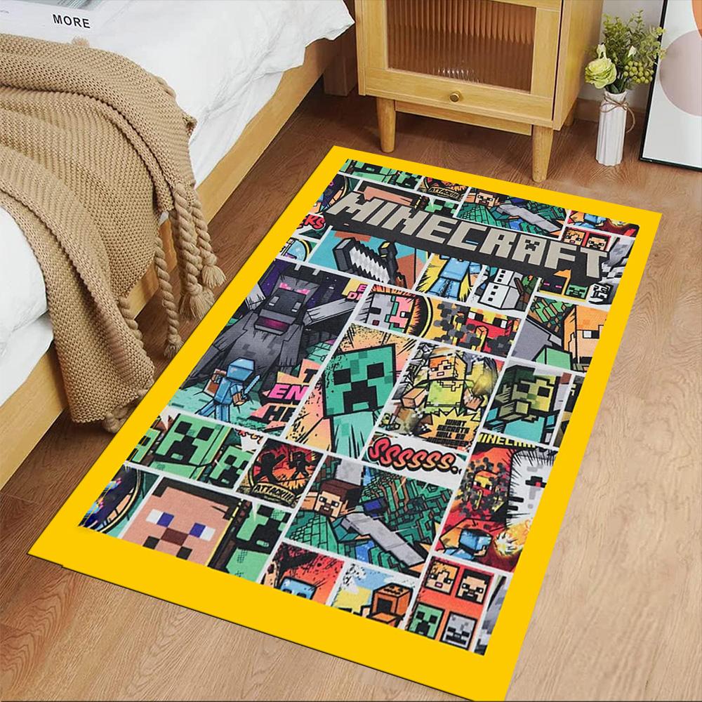 Minecraft Floor Mat Suitable for Dormitory Foyer Playrooms Dining Room Antislip Carpet Office home decor Luxury Gift for Birthday, Christmas, Wedding