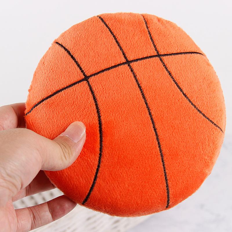Pet Cat Dog Plush Sound Resistant Chew Grinding Toy Pet Throwing Supplies Basketball Football Rugby Ball Frisbee Dog Accessories