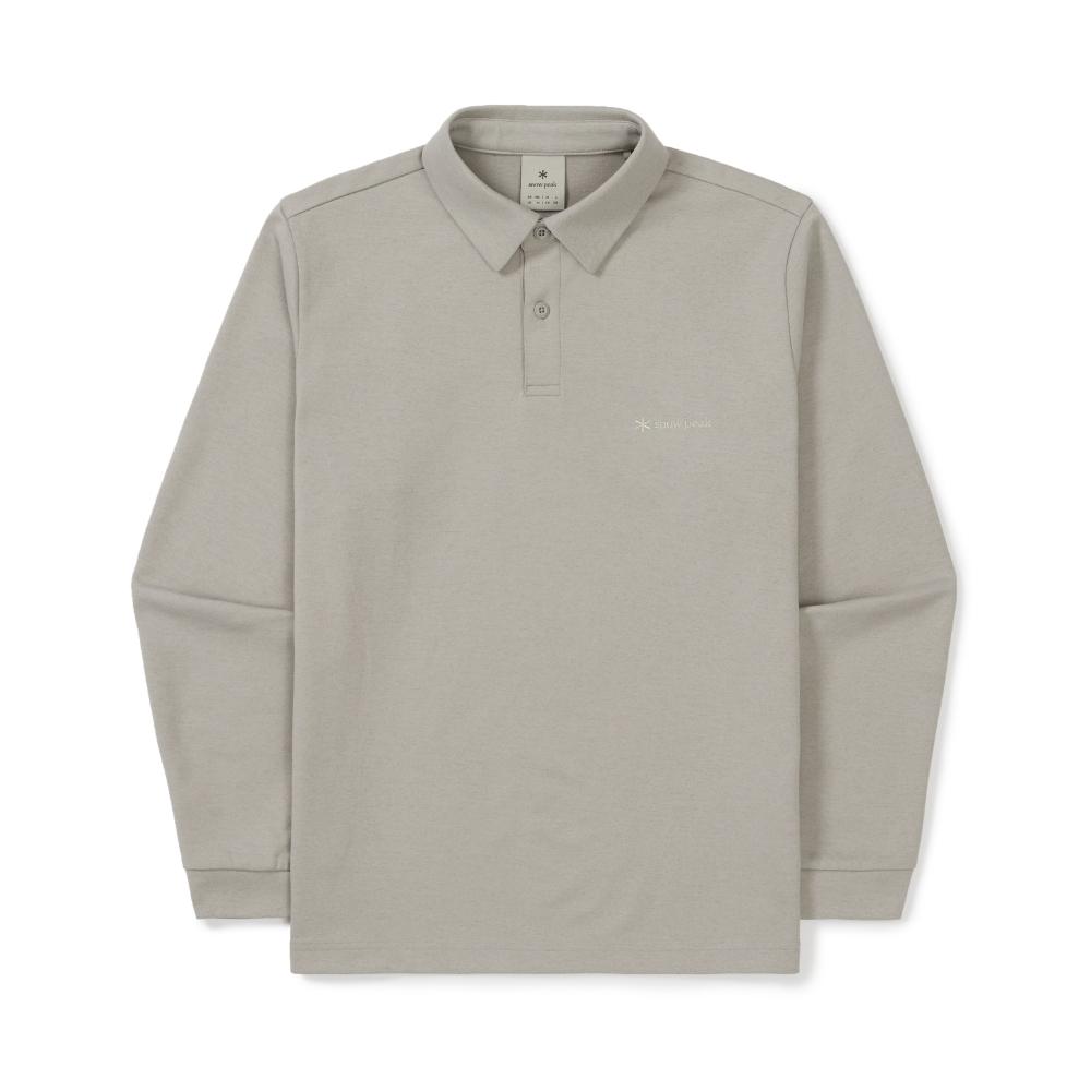 SNOWPEAK Polo Long Sleeve T-shirt Warm Gray (S25FMFPS10)