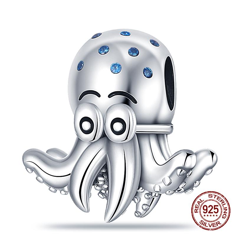 100% Genuine 925 Sterling Silver Ocean Collection Seashell Turtle and Heels Charm Beaded for Original  Bracelet Bracelet