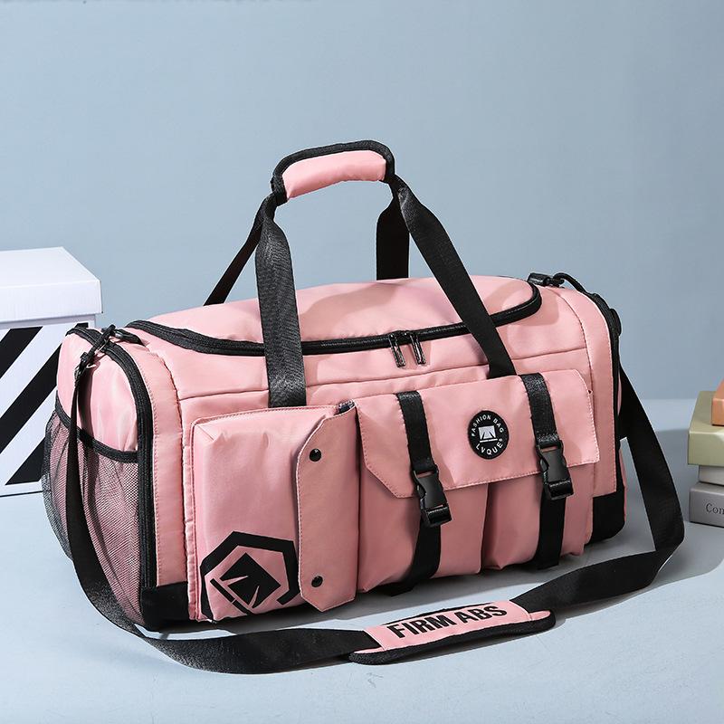 New wet and dry separation travel bag, portable large-capacity sports fitness bag, women's three-purpose business trip luggage, backpack for men color