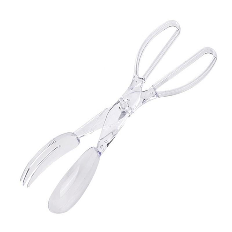 

2 in 1 Ergonomic Kitchen Tool Salad Scissor Tongs Fork And Spoon For Flipping Bread Handling Hot Dishes Easy Cleaning 1 чистый