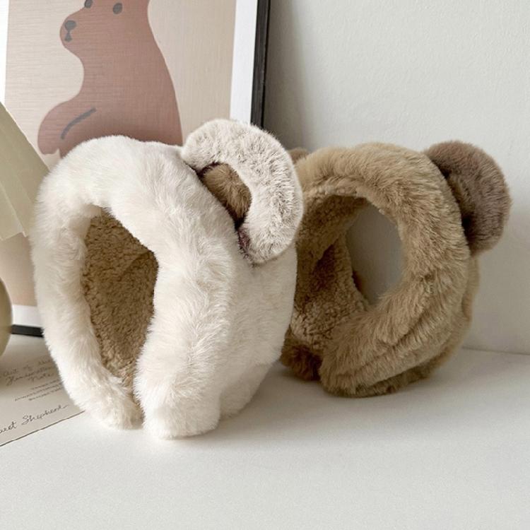 Fashionable Bear Plush Ear Muffs for Halloween Party Keep Warm Outdoor