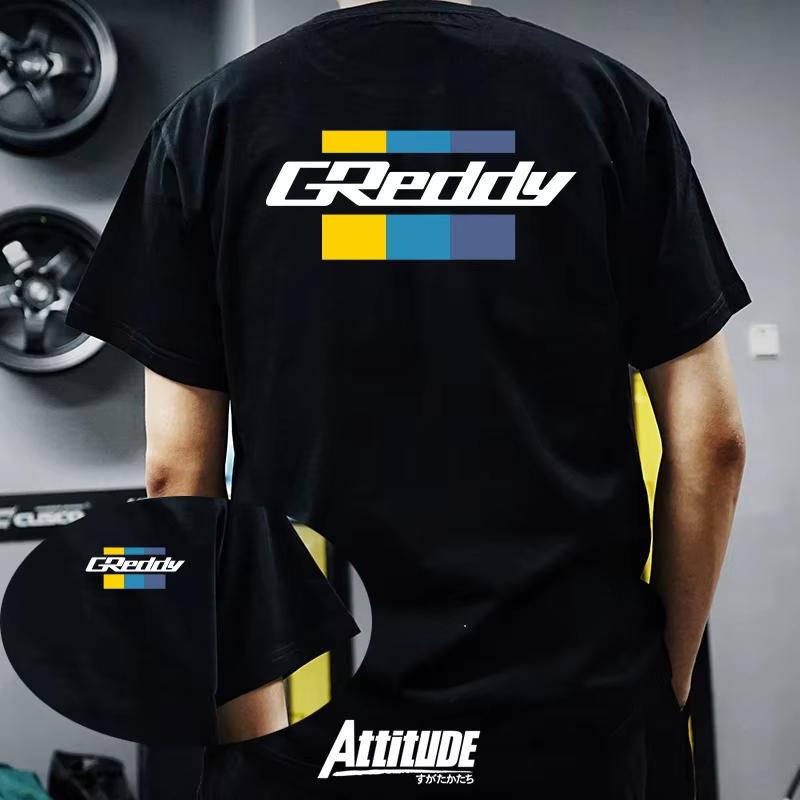 T-shirt Unisex alla Moda 2025 100% Cotone Manica Corta Stampa Greddy Turbo System T-shirt Abbigliamento Unisex Magliette Estive Ins Y2k