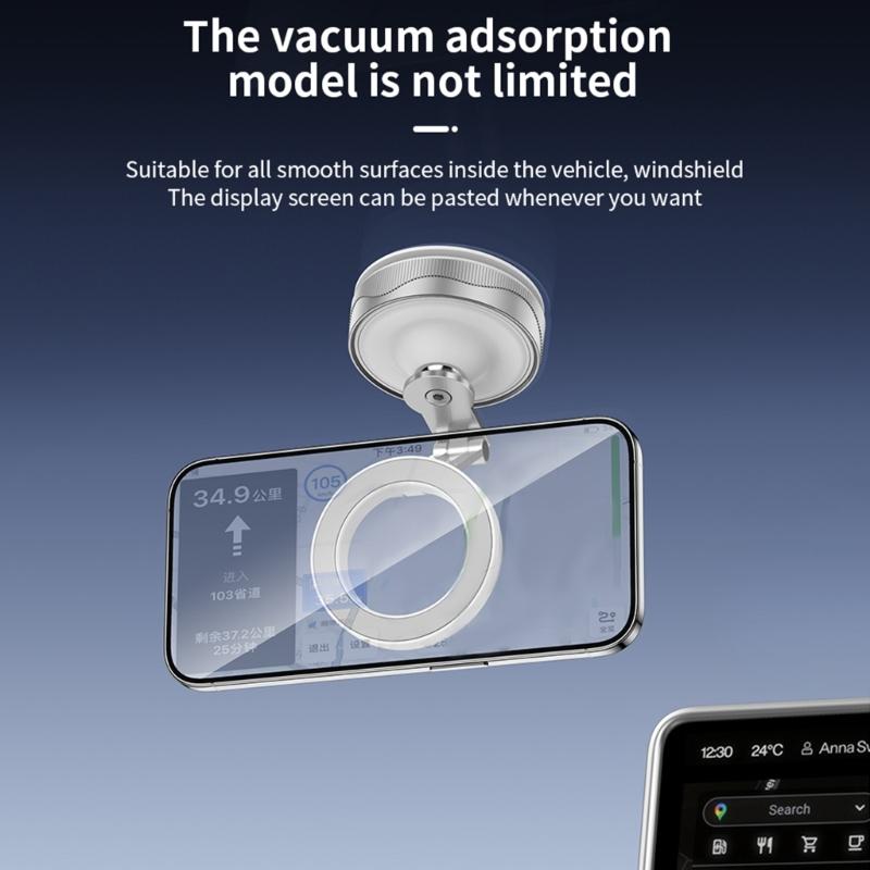 Car Phone Holder Strong Magnets & Vacuum Suctions Cup Adjustable Car Phone Mount, Phone Holder for Desk