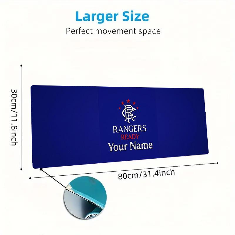 Rangers F3 Custom Name Large Size Mouse Pad Large Gaming Table Cushion Non-slip Laptop Tablet Big Mousepad XXL Mat Mini PC Playmat With Lock edge