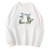 Zhenweis Women's Casual Cute Cat Print Pullover Sweatshirt
