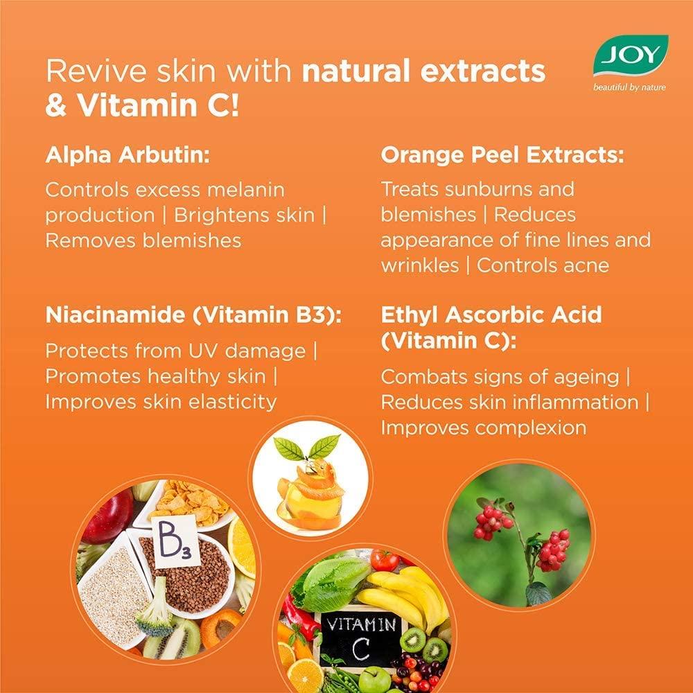 Joy Vitamin C Gel 300 ml | Glow Reviving & Skin Brightening Gel for Face & Body | Anti Tan Sun Protection Moisturizer