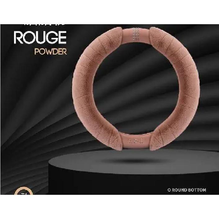 M Universal Diamond Car Soft Plush Steering Wheel Cover Guard Protector Winter Grip O/D Shape Cover Women Girls