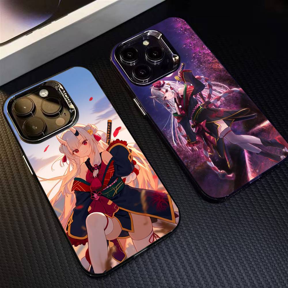 Virtual Nakiri Ayame Holo Phone Case For iPhone 16 17 15 14 12 13 Pro Max Black Color Shockproof Cover