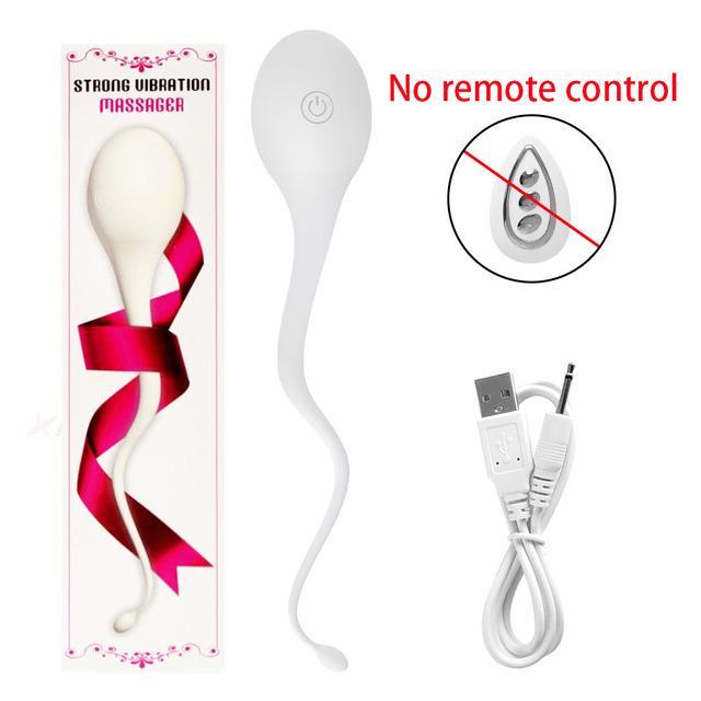 Vibrator cu telecomandă fără fir pentru femei Dildo cu punct G Stimulator de clitoris Vibrator Love Egg Pollywog Sperm Jucării sexuale pentru adulți