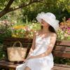 Sun Protection Wide Brim Hat With Butterfly Bow For Summer Outdoor Travel Womens Fashion