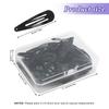 100Pcs Black Snap Hair Clips 5cm Metal Non-Slip Hair Barrettes for Fine Hair Medium Hair, Girls Kids Teens Women Everyday Hair Accessories